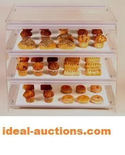 THREE TIER PASTRY DISPLAY CASE - DRY