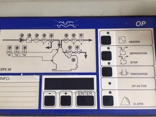 (4) Alfa-Laval S-826 fuel/lube oil purifiers, 316SS.