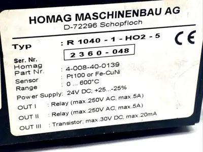 USED HOMAG 4-008-40-0139, R 1040-1-HO2-5, R1040-1-HO2-5