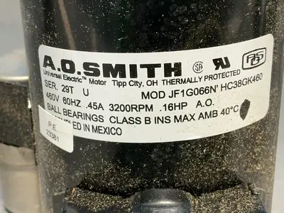 Used A. O. SMITH JF1G066N HC38GK460 Motors (misc) Ohio US | HGR 24 #1556696