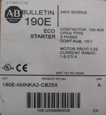 NEW ALLEN-BRADLEY ALLEN-BRADLEY