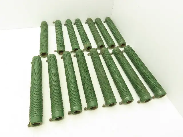 Fuji Electric 400 Ceramic Rib Wound Resistor Green 10 Ohm 13" Lot of 15