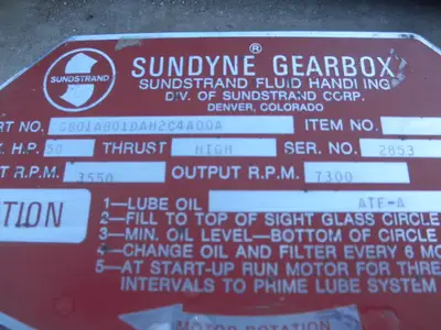 USED SUNDYNE GB01AB01DAH2C4A00A