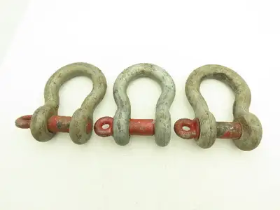 Crosby G-209 Galvanized Carbon Anchor Shackle with 1.63" Screw Pin Lot of 3