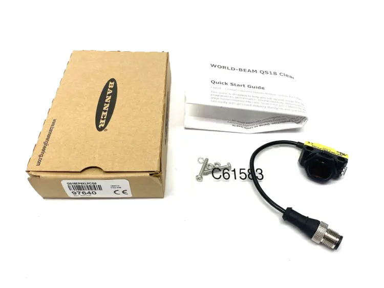 Used BANNER ENGINEERING EXPERT SERIES CLEAR OBJECT SENSOR, ALL-PURPOSE, 3000MM RANGE Sensors | Maverick Industrial Sales #1099398
