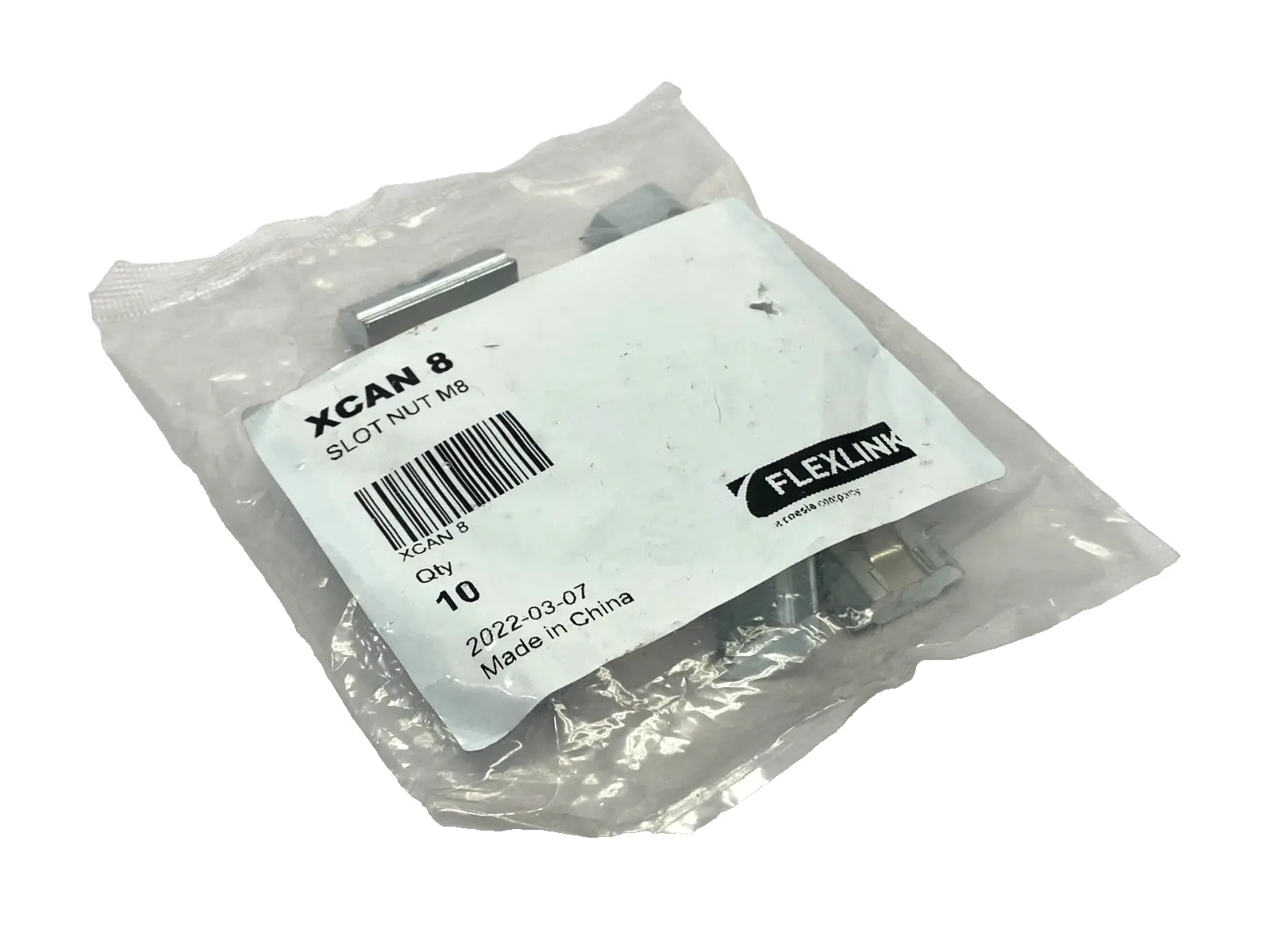 New | in-Stock FlexLink T-Slot Nut M8 PKG OF 10 Nuts & Screws Michigan US | Maverick Industrial Sales #1419290