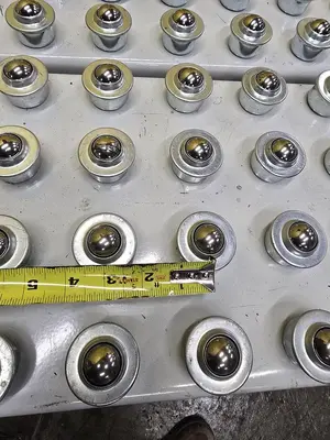 Used HYTROL ROLLER BALL TRANSFER  CONVEYOR Roller Conveyors Wisconsin US | Packer City Sales #1298021