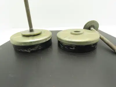 Studded Leveling Feet 8" Base Pad 7-5/8" Stud 11/16" x 9-3/4" Lot of 2
