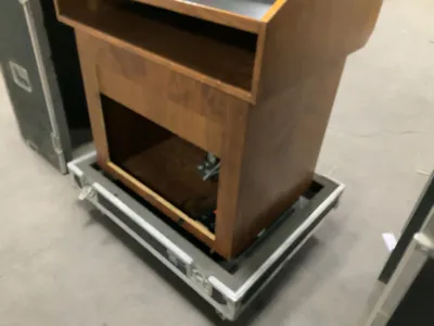 Used VANSAN CO. PORTABLE SPEAKER PODIUM, Commercial Audio/Visual Equipment Michigan US | Miedema Asset Management Group #1403014