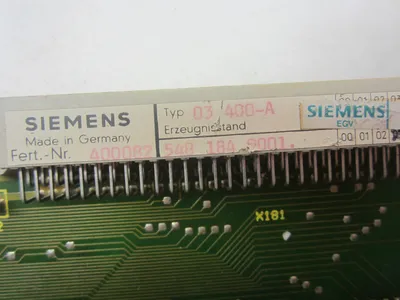 USED Siemens 03400-A PC Board 03400A