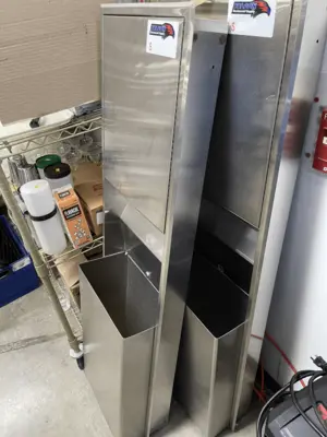 Used Bobrick Used Bobrick ClassicSeries Recessed Convertible Folded Paper Towel Dispenser/Receptacle Janitorial Equipment Illinois US | Falcon Restaurant Supply #1376223