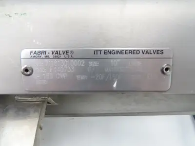 Fabri-Valve C67 10" Stainless Knife Gate Valve Rising Stem Lug Style *Bad Seal*