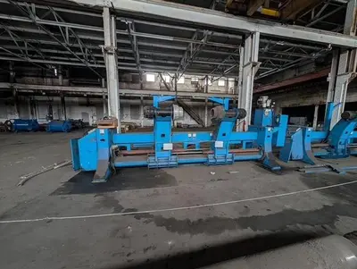 98" WIDE MARQUIP 84" DIAMETER SHAFTLESS FLOOR PICKUP UNWIND STAND BACKSTAND