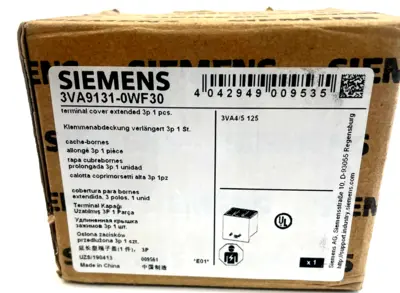 NEW SIEMENS 3VA9131-0WF30 TERMINAL COVER 3VA91310WF30