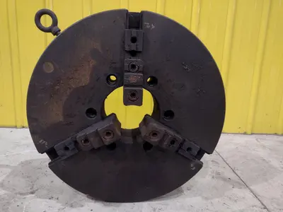 24" 3-JAW BISON LATHE CHUCK, 7.25" SPINDLE HOLE: STOCK #22028