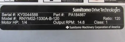 NEW SUMOTOMO RNYM02-1330A-B-120 GEARMOTOR 120:1 1C-FX/FB-02A PA184867