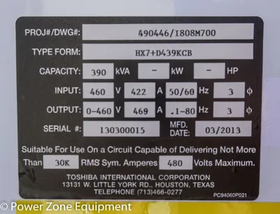 USED TOSHIBA HX7+D439KCB