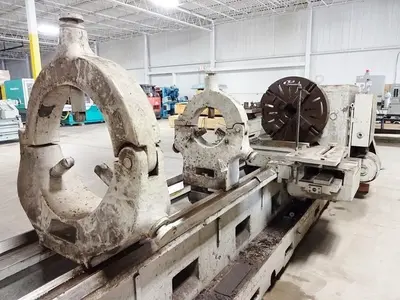 37"/50" X 210" MEUSER GEARED HEAD GAP BED ENGINE LATHE
