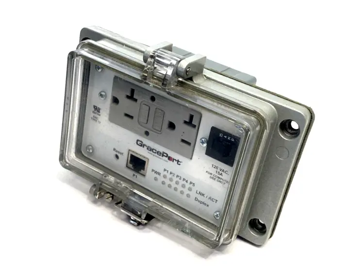 Used GRACE TECHNOLOGIES GFCI DUPLEX INSIDE-OUTLET; 15 AMP CIRCUIT BREAKER Circuit Breakers | Maverick Industrial Sales #1099246