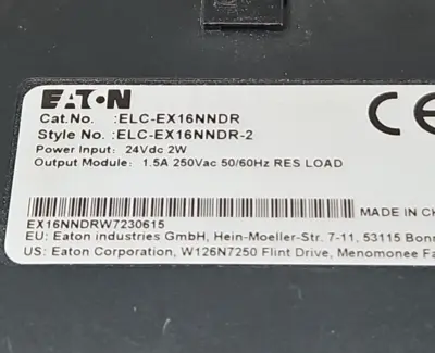 Eaton ELC-EX16NNDR Prog. Logic Controller Digital Expansion Module. (BIN742)