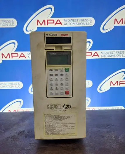 Used MITSUBISHI FR-A240E-1.5K-UL Servo Drives | Midwest Press and Automation #618243