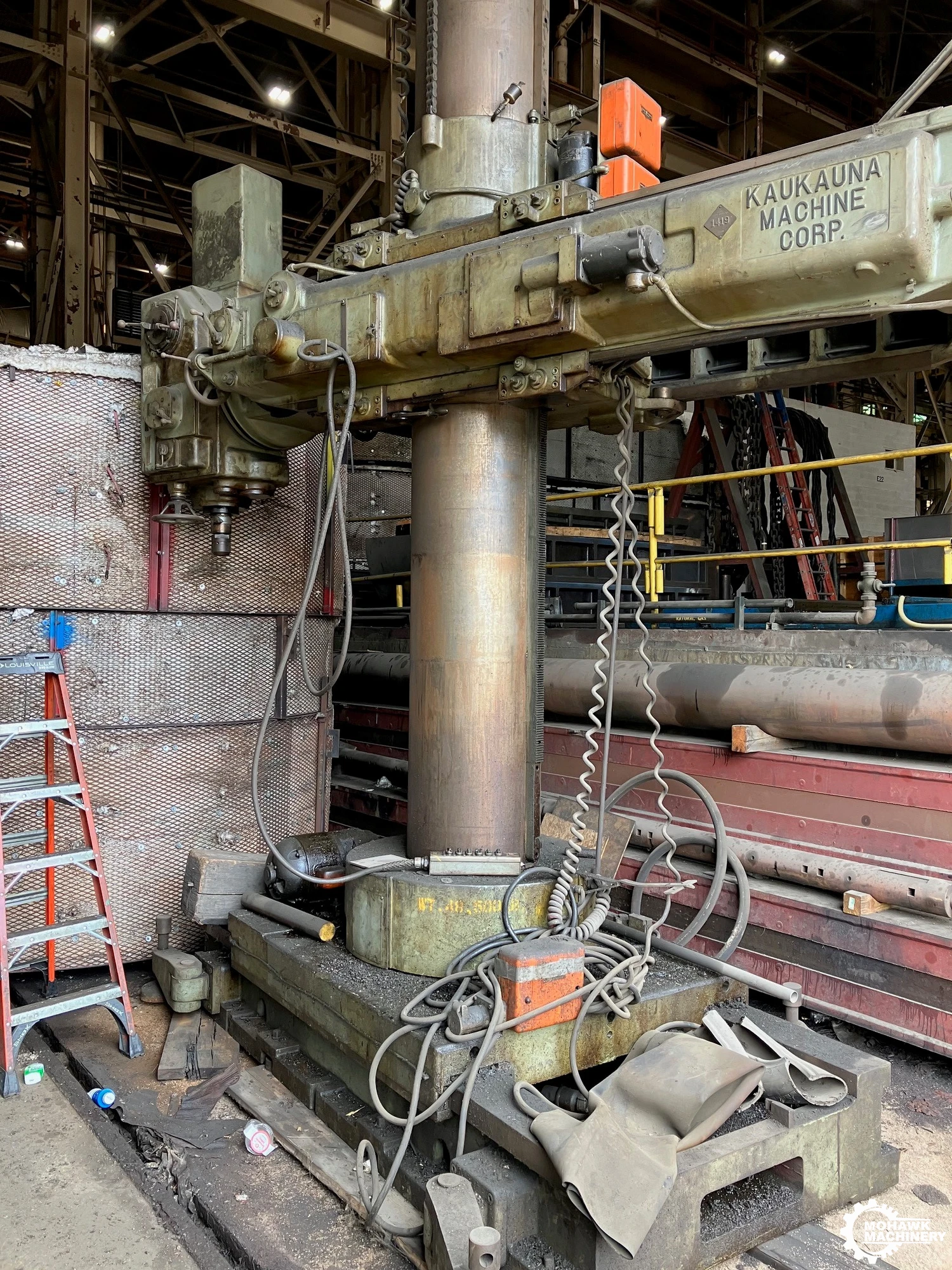 8'22" GIDDINGS & LEWIS/KAUKAUNA "140U" PORTABLE UNIVERSAL RADIAL DRILL & TAPPING MACHINE w/HIGH SPEED SPINDLE - PENDANT CONTROL
