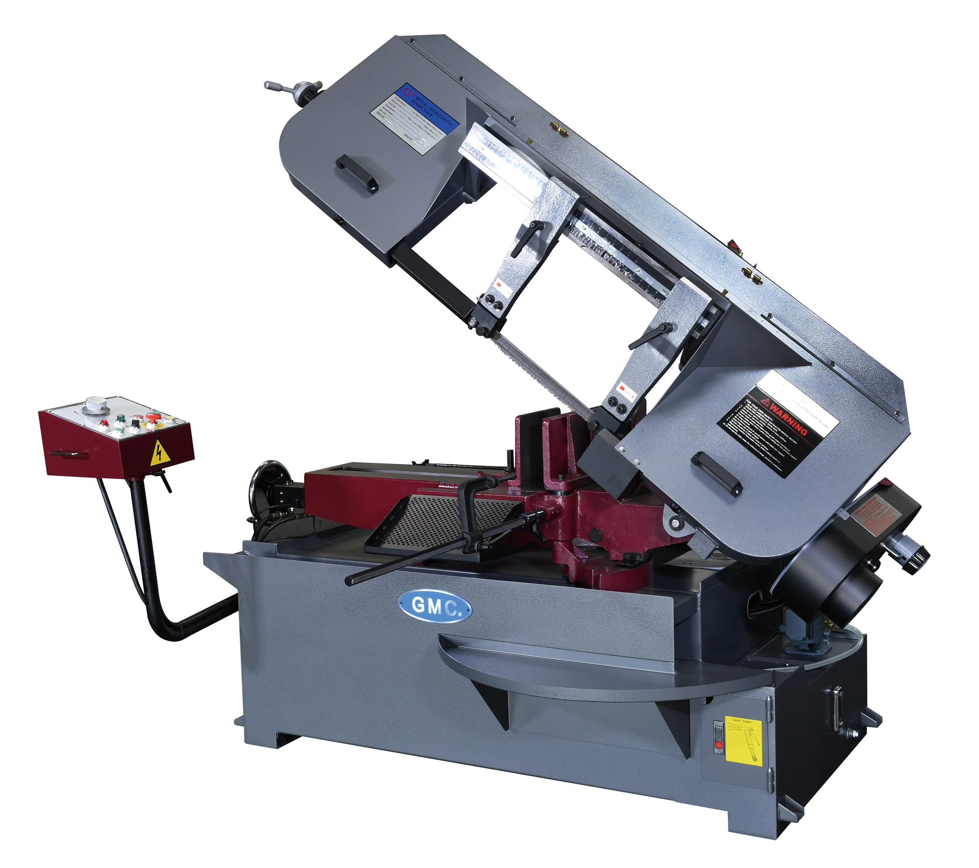 NEW GMC 13" X 18" METAL CUTTING BAND SAW, SEMI AUTOMATIC