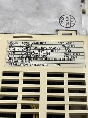 Used YASKAWA YASKAWA CIMR-J7AM43P7 Misc Electrical & Power Parts | ND Industrial Surplus #1214462