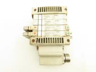 SMC VVQ2000-10A-1 VQ2401-51 Pneumatic Solenoid Valve 4-Station Manifold Block