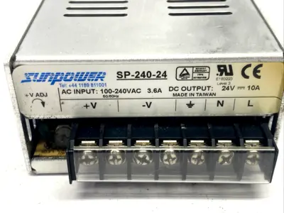 SP-240-24 | Sunpower  Power Supply 100-240VAC 24VDC 10A - Used
