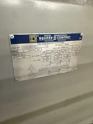 3 PHASE ELECTRIC TEST BENCH WITH 45 KVA TRANSFORMER: YOBRO #25298