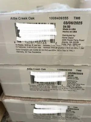 643.2+ Square Feet of Attie Creek Oak Laminate Flooring - 7 mm, 7 in wide
