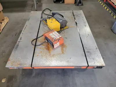Electric Lift Table 56-1/2" x 48" w/ 3/4 hp Motor & Dual Foot Switch