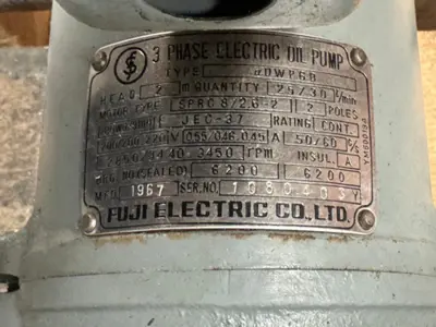 Fuji 3 Phase Electric Oil Coolant Pump