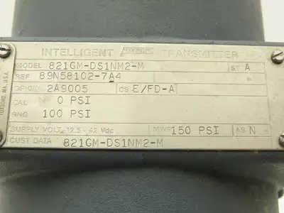 Foxboro 821GM-DS1NM2-M Pressure Transmitter 0-100psi/ 150psi MWP 12.5-42VDC