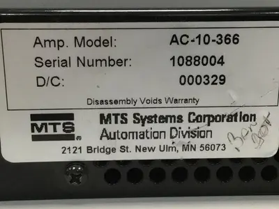 USED MTS AC-10-366
