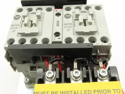 Allen Bradley 505-TOD Size 00 Reversing Starter Contactor 32A 600V 3PH 120V Coil