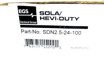 NEW SOLA SDN2.5-24-100 POWER SUPPLY SDN2524100
