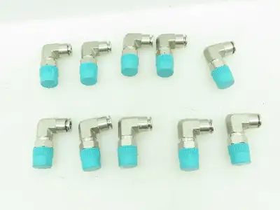 SealExcel Stainless Push In 90° Male Swivel Elbow 6mm Tube x 1/4" BSPT Lot of 10
