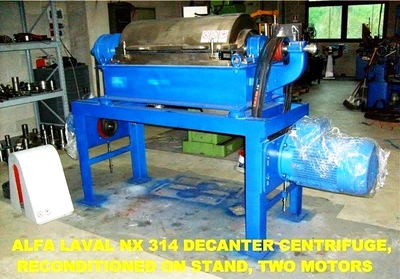 (2) Alfa-Laval NX 314B-31G decanter centrifuges, 316SS.