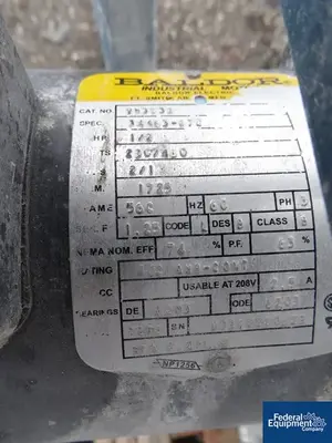 USED Thayer 2" THAYER LOSS IN WEIGHT FEEDER, MODEL PFM-SC-S-4.0
