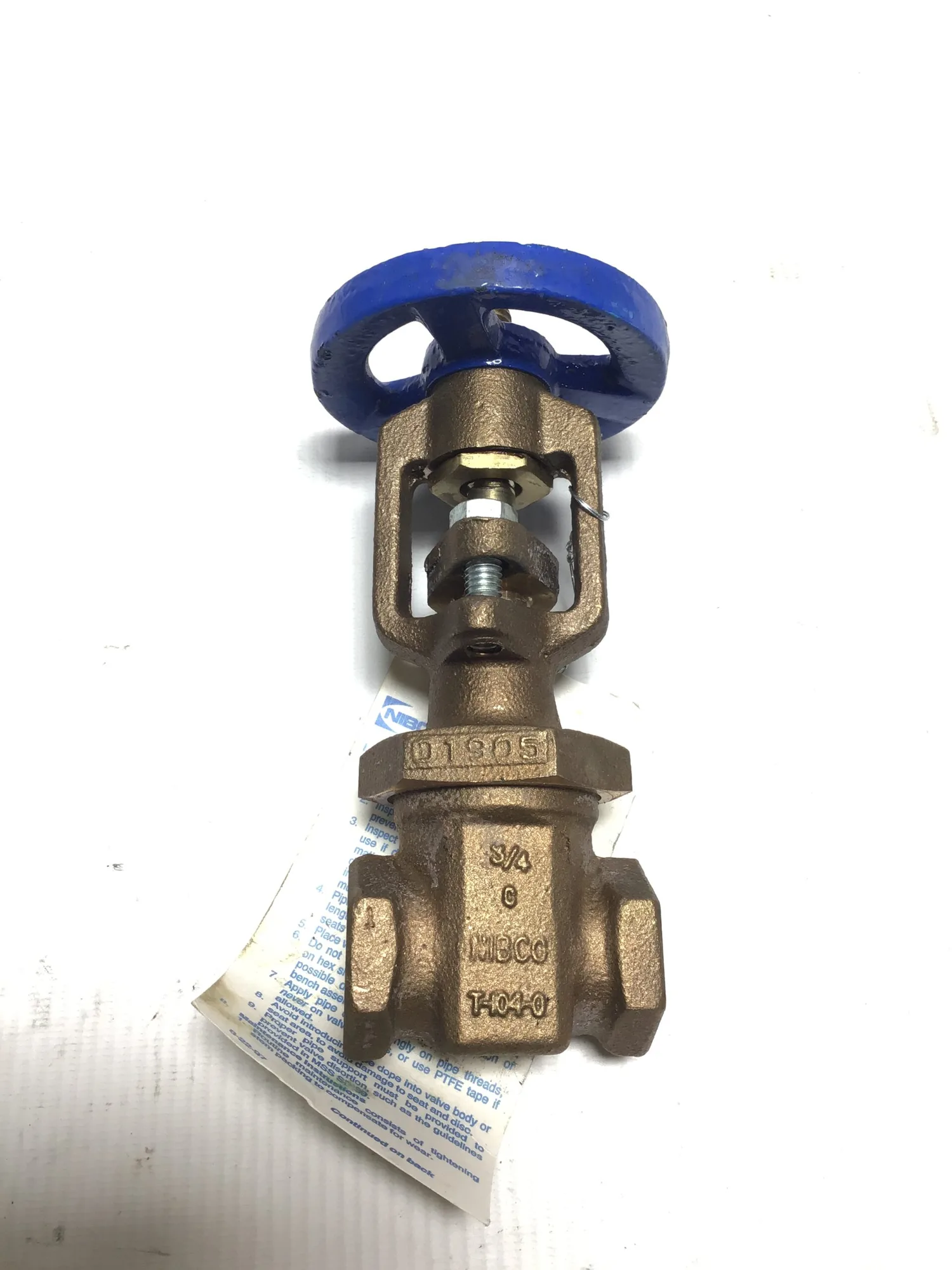 Nibco T-104-0 Bronze Gate Valve 039923611253 Fire Protection, Outside Screw and Yoke