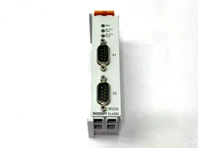 Used Beckhoff EtherCAT Terminal, 2-Channel Communication Interface D-Sub RS232 PLC Ethernet Equipment Michigan US | Maverick Industrial Sales #1390750