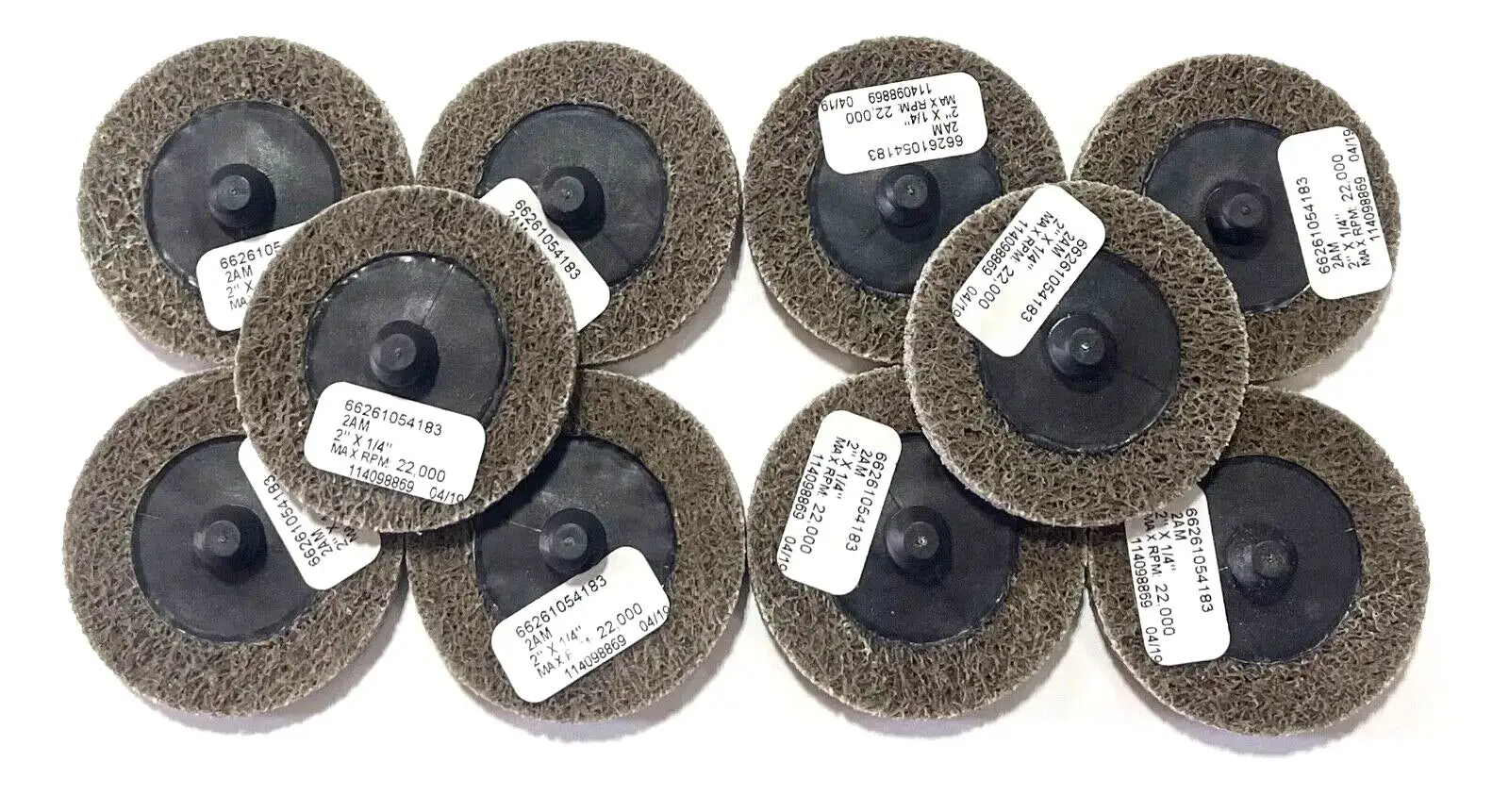 Merit 2" x 1/4" Unitized Wheel 2AM Type TR Aluminum Oxide Medium Grade 10 Pack
