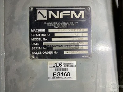 Used 2016 NFM 90-444 6'' EXTRUDER Extruders Illinois US | Meadoworks #1498350
