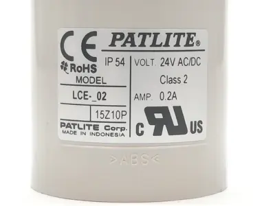 LCE-102-R | Patlite  Two Alarm Sound Signal Tower 24V AC/DC Red LED - For parts or not working