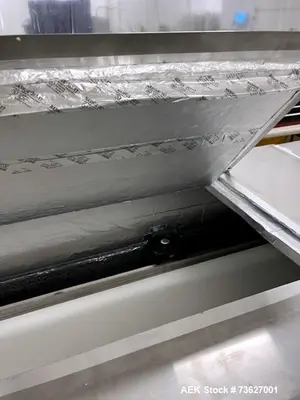 Used Stainless Steel Cooling Chamber Conveyor – 12' Enclosed Cooling Tunnel with PVC Belt & ABB VFD Drive