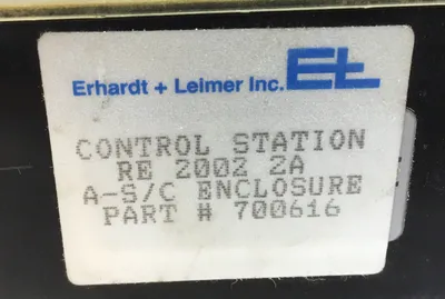ERHARDT+LEIMER INC. RE 2002 / 700616 CONTROL STATION. 5E-37