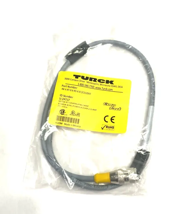 New | in-Stock Turck Eurofast Double Ended Cordset U-24717 Misc Electrical & Power Parts Michigan US | Maverick Industrial Sales #1391510