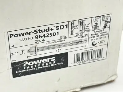 New | in-Stock Power Fasteners 9642SD1 Misc Fasteners Michigan US | Maverick Industrial Sales #1483117
